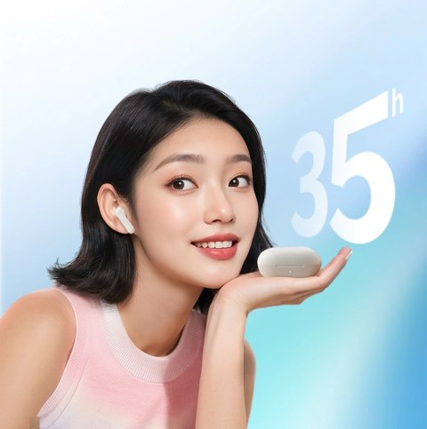 Słuchawki dokanałowe QCY Buds z ENC SBC IPX4 Bluetooth 5.4 - białe