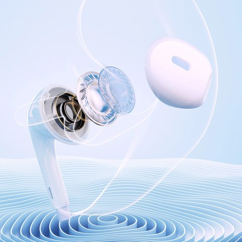 Słuchawki przewodowe QCY LH1 douszne z pilotem i mikrofonem 1,15m - białe