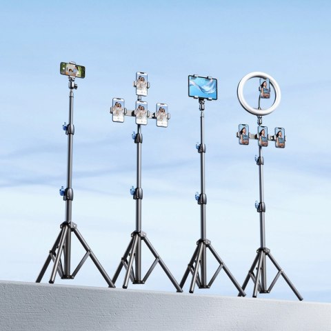 Statyw trójnożny Wozinsky WRLD-00Y1S tripod wytrzymały statyw ze stali węglowej 1.7m matowy - czarny