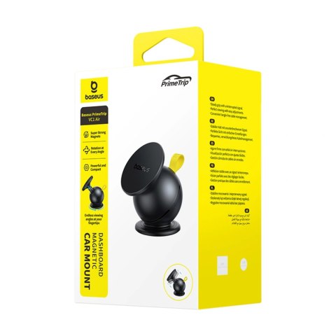 Uchwyt magnetyczny Baseus PrimeTrip VC1 Air na deskę rozdzielczą kompatybilny z MagSafe - czarny
