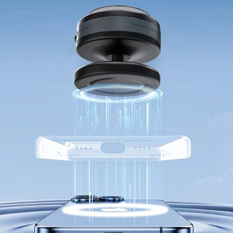 Uchwyt samochdowy Dudao F24MAX z ładowarką bezprzewodową 15W kompatybilny z MagSafe z automatyczną przyssawką - czarny