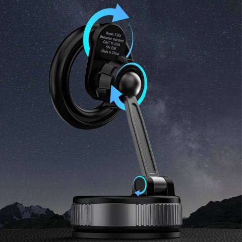 Uchwyt samochodowy Dudao F24X kompatybilny z MagSafe z przyssawką - czarny