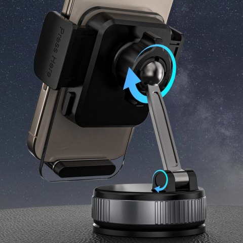 Uchwyt samochodowy Dudao F24PLUS z przyssawką na deskę rozdzielczą - czarny