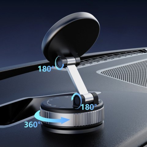 Uchwyt samochodowy Dudao F24PRO kompatybilny z MagSafe z przyssawką na szybę lub deskę rozdzielczą - czarny