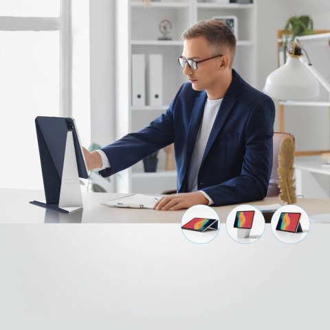 Etui AMAZINGTHING Matte Pro Mag Folio z podstawką na iPad Air M3 13" - niebieskie
