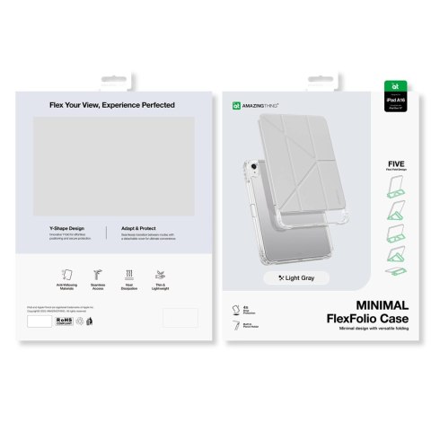 Etui AMAZINGTHING Minimal Case na iPad 11" 2025 - jasnoszare