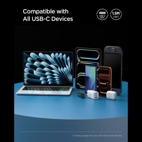 SPIGEN EB10015CC ESSENTIAL TYPE-C CABLE 100W 150CM WHITE