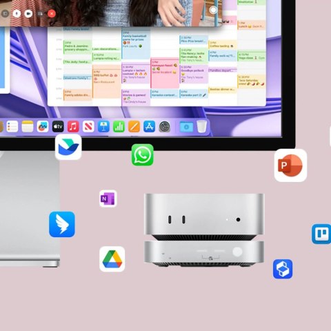 Stacja dokująca Orico MiniLink 9w1 z kieszenią na dysk twardy M.2 SSD - srebrna