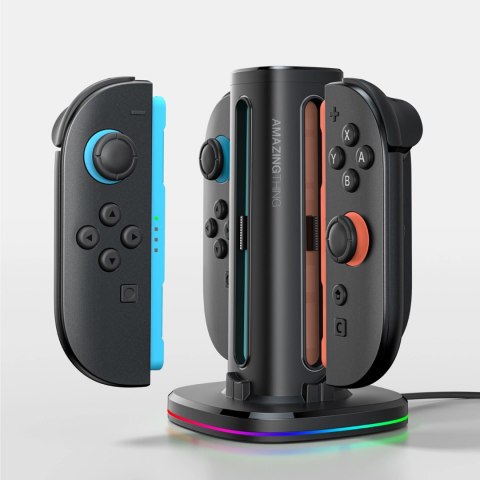 Stacja ładująca AMAZINGTHING Thunder Pro PlayDock Charger do kontrolerów Nintendo Switch 2 - czarna