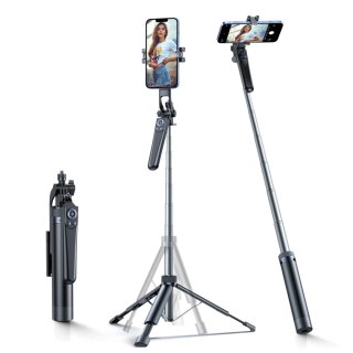 Wozinsky Selfie stick WC1Y30S teleskopowy tripod 1.3m z uchwytem na telefon - czarny