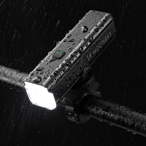 Zestaw lampek rowerowych Wozinsky WSBLB3 przednia (1000 lm) USB-C i tylna USB micro - czarny
