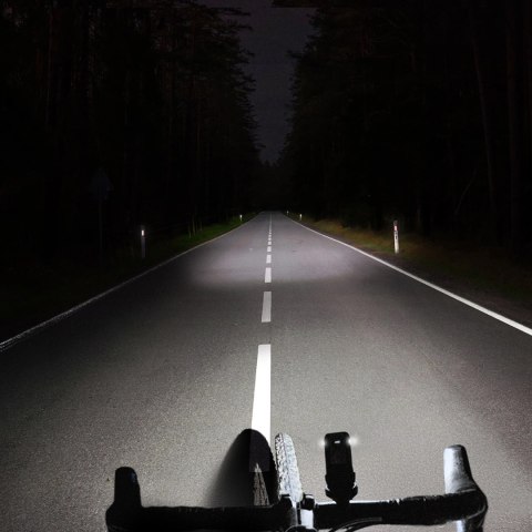 Zestaw lampek rowerowych Wozinsky WSBLB3 przednia (1000 lm) USB-C i tylna USB micro - czarny