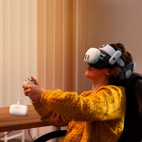 Zewnętrzna bateria BoboVR B100 do Meta Quest S3 Pro i E3 Pro - biała