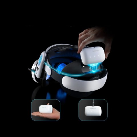 Zewnętrzna bateria BoboVR B100 do Meta Quest S3 Pro i E3 Pro - biała