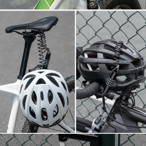 Blokada rowerowa Wozinsky WBN-01R na rower kask wodoodporna na szyfr 4-cyfrowy - czarny