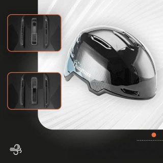 Kask narciarski Qunature 10130003003 z nausznikami snowboard rozmiar L - czarny