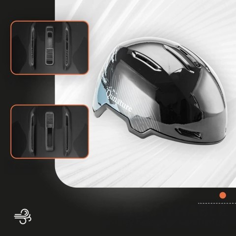 Kask narciarski Qunature 10130003003 z nausznikami snowboard rozmiar L - czarny