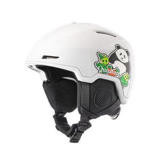 Kask narciarski Qunature 10130003005 z nausznikami snowboard Panda dla dzieci rozmiar M - biały