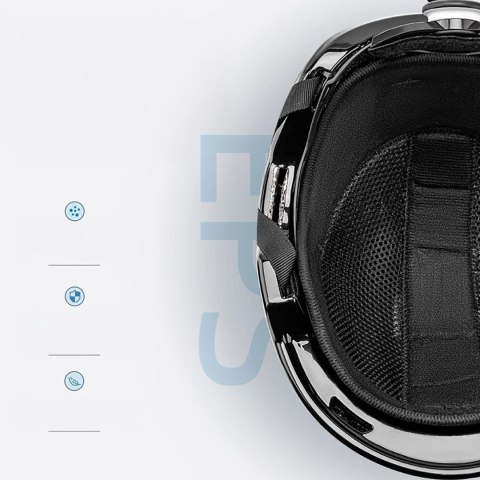 Kask narciarski Qunature 10130003005 z nausznikami snowboard Panda dla dzieci rozmiar M - biały