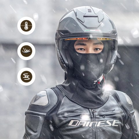 Kominiarka Wozinsky WKM-03B maska na twarz motocykl rower zimowa balaklava - czarna