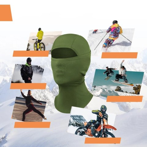 Kominiarka narciarska Qunature 13230023014 rower motocykl rozmiar balaklava M - zielona