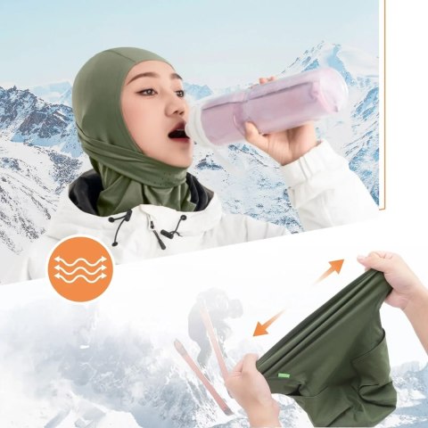 Kominiarka narciarska Qunature 13230023015 rower motocykl balaklava rozmiar L - zielona