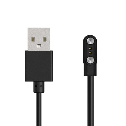 Ładowarka HUL-01 magnetyczna 2-pin 2,8 mm do smartwatchy 60 cm - czarna