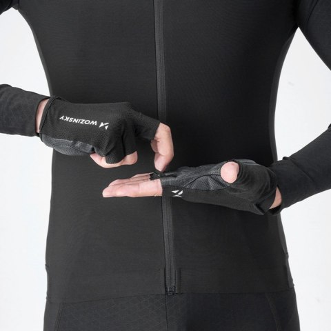 Rękawiczki rowerowe Wozinsky WRR-01M rozmiar M - czarne