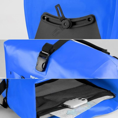 Sakwa rowerowa Rockbros 30140022004 wodoodporna 25-32L - niebieska