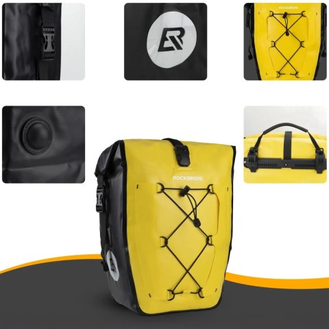 Sakwa rowerowa Rockbros 30140022005 wodoodporna 25-32L - żółta