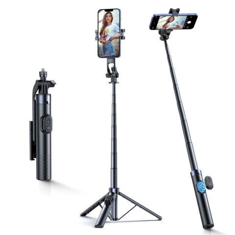 Selfie stick Wozinsky WC1Y70S teleskopowy tripod 1.7m z uchwytem na telefon - czarny