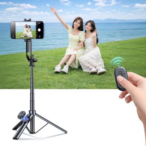 Selfie stick Wozinsky WC1Y70S teleskopowy tripod 1.7m z uchwytem na telefon - czarny