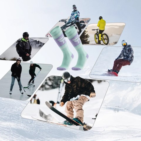 Skarpetki narciarskie Qunature 037202 rozmiar 43-48 (L/XL) - fioletowo-zielone