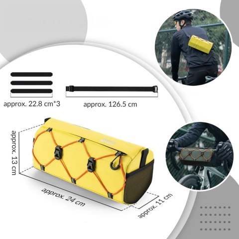 Torba rowerowa Rockbros 30110054006 na kierownicę 2,2L - żółta