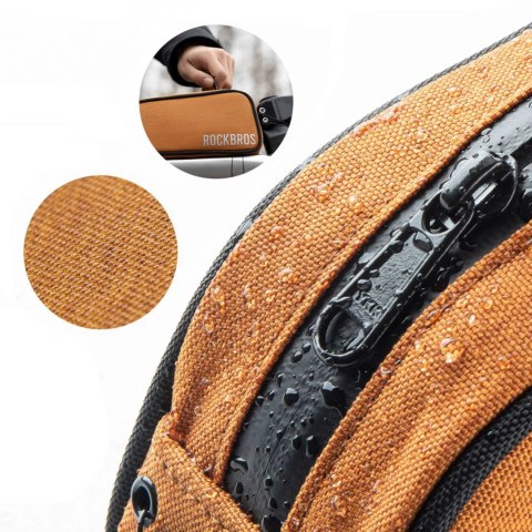 Torba rowerowa Rockbros 30120045004 ROAD TO SKY na górną rurę ramy wodoodporna 0,7L - pomarańczowa