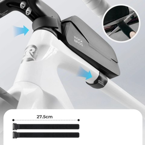 Torba rowerowa Rockbros 30120122002 na ramę wodoodporna z magnetycznym zapięciem 0,9L - czarna