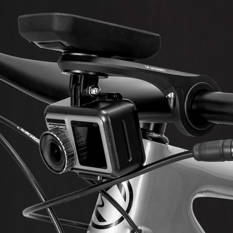 Uchwyt rowerowy Wozinsky WUG-01B na licznik Garmin na kierownicę na kamerkę lampkę - czarny
