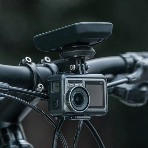 Uchwyt rowerowy Wozinsky WUG-01B na licznik Garmin na kierownicę na kamerkę lampkę - czarny