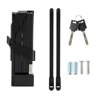 Zapięcie rowerowe Rockbros 32140003001 na klucz z uchwytem składane 88cm - czarne