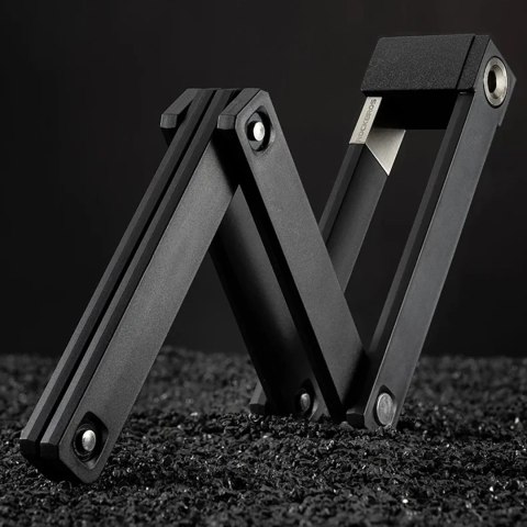 Zapięcie rowerowe Rockbros 32140003001 na klucz z uchwytem składane 88cm - czarne