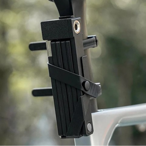 Zapięcie rowerowe Rockbros 32140003001 na klucz z uchwytem składane 88cm - czarne