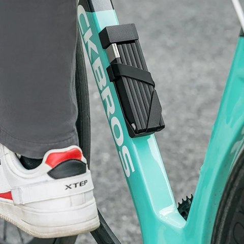 Zapięcie rowerowe Rockbros 32140003001 na klucz z uchwytem składane 88cm - czarne