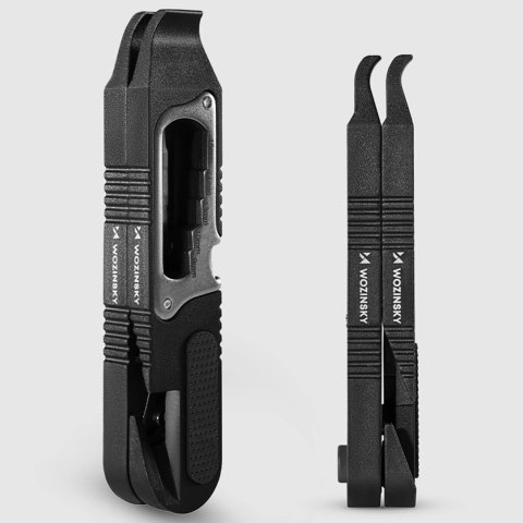 Zestaw kluczy Wozinsky WZK-L2 14w1 narzędzia rowerowe multitool imbusy łyżki do opon - czarny