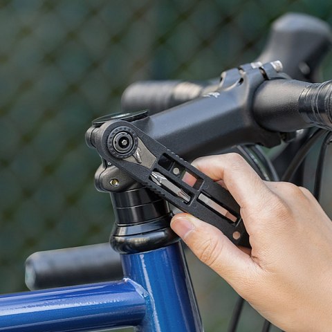 Zestaw kluczy Wozinsky WZK-L2 14w1 narzędzia rowerowe multitool imbusy łyżki do opon - czarny