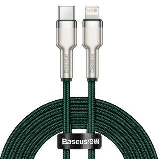 Kabel Baseus Cafule USB-C - Lightning PD 20W 1m - zielony