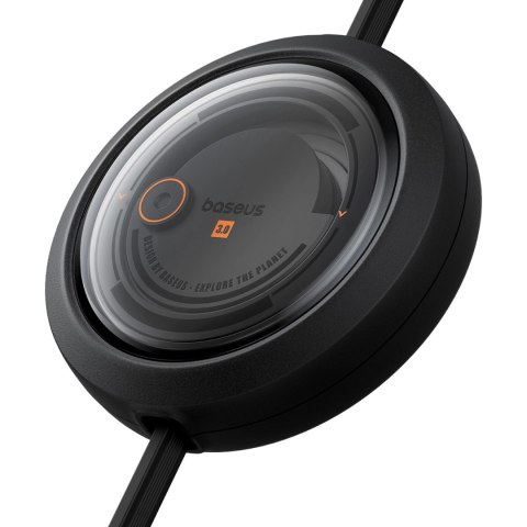 Kabel zwijany Baseus Free2Draw Retractable Crystal 100W 3w1 USB-A - MicroUSB/Lightning/USB-C 1,1m - czarny