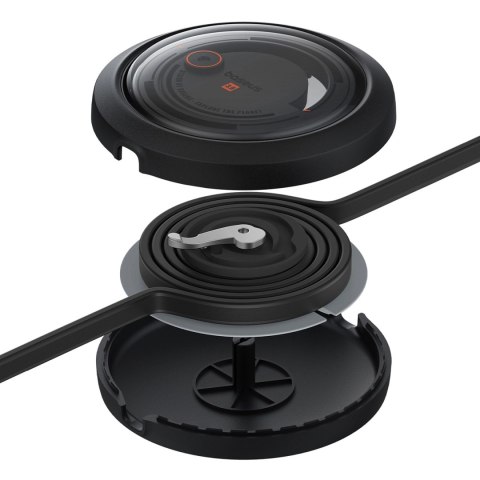 Kabel zwijany Baseus Free2Draw Retractable Crystal 100W 3w1 USB-A - MicroUSB/Lightning/USB-C 1,1m - czarny