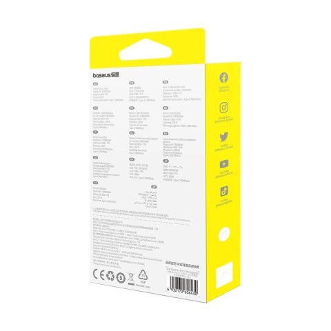 Kabel zwijany Baseus Free2Draw Retractable Crystal 100W 3w1 USB-A - MicroUSB/Lightning/USB-C 1,1m - czarny