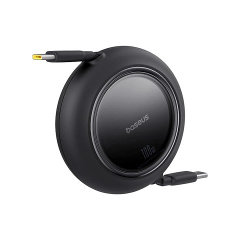 Kabel zwijany Baseus Free2Pull Mini 100W USB-C - USB-C 1.5m - czarny