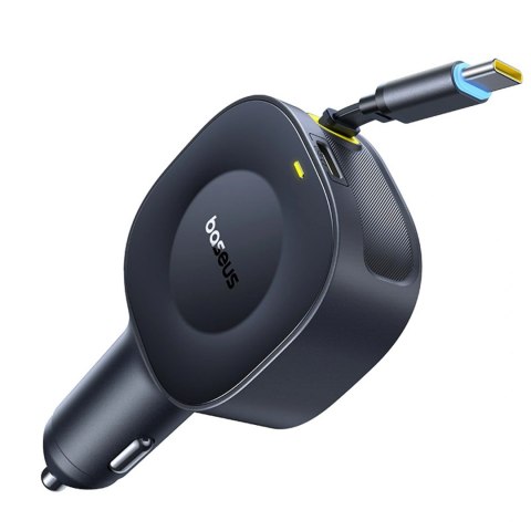 Ładowarka samochodowa Baseus PrimeTrip VR2 30W ze zwijanym kablem USB-C - czarna